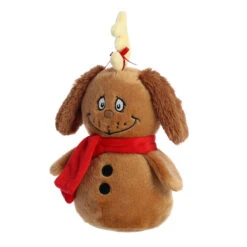 Aurora Grinch's Max Snowman Christmas Plush, 8” -Hallmark Store Aurora Max Snowman With Antler Stuffed Animal 15988 06