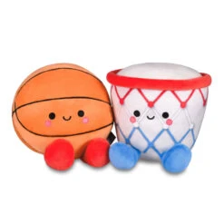 Hallmark Better Together Basketball And Hoop Magnetic Plush Pair, 6" H