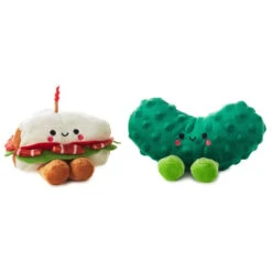 Hallmark Better Together BLT And Pickle Magnetic Plush Pair, 4" -Hallmark Store Better Together BLT and Pickle Magnetic Plush Pair 1KID1804 03