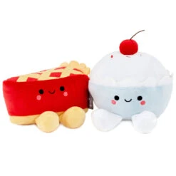 Hallmark Better Together Cherry Pie And Ice Cream Magnetic Plush Pair, 5"