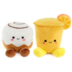 Hallmark Better Together Cinnamon Roll And Orange Juice Magnetic Plush Pair, 5" -Hallmark Store Better Together Cinnamon Roll and O.J. Magnetic Plush 1KID1805 03