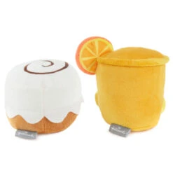 Hallmark Better Together Cinnamon Roll And Orange Juice Magnetic Plush Pair, 5" -Hallmark Store Better Together Cinnamon Roll and O.J. Magnetic Plush 1KID1805 04