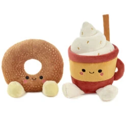 Hallmark Better Together Doughnut And Latte Magnetic Plush, 7" -Hallmark Store Better Together Donut and Latte Magnetic Plush 1KID1639 03