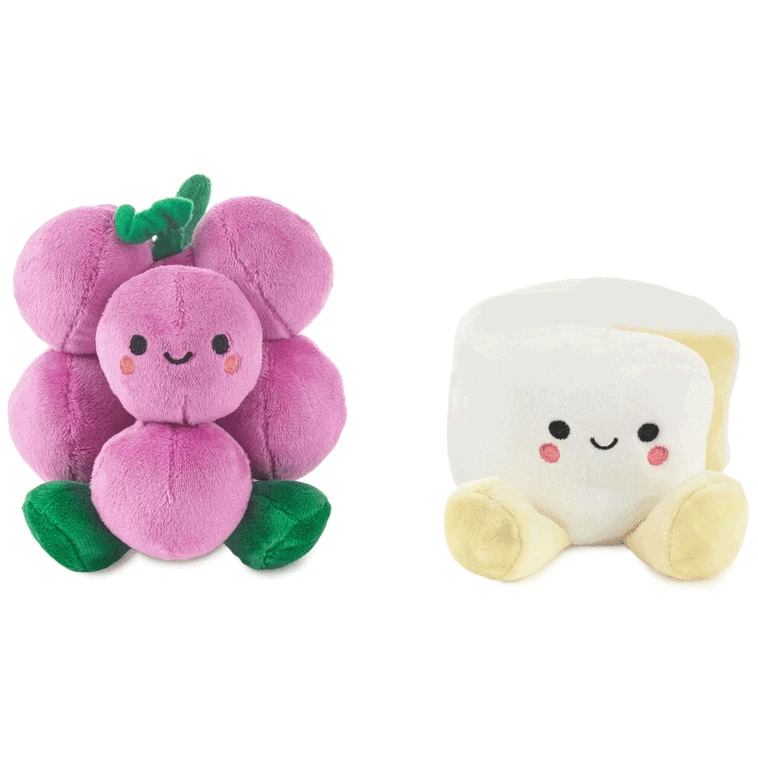 Hallmark Better Together Grapes And Cheese Magnetic Plush, 5.75" 4 Hallmark Better Together Grapes And Cheese Magnetic Plush, 5.75" - Image 2