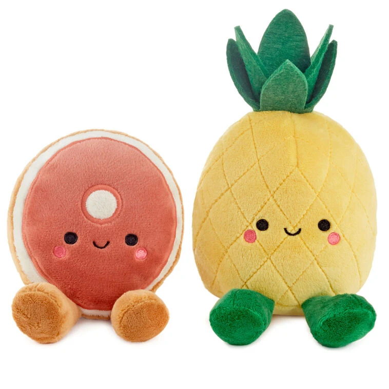 Hallmark Better Together Ham And Pineapple Magnetic Plush Pair, 7" 5 Hallmark Better Together Ham And Pineapple Magnetic Plush Pair, 7" - Image 3