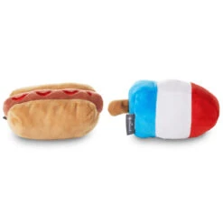 Hallmark Better Together Hot Dog And Freeze Pop Magnetic Plush Pair, 3.5" -Hallmark Store Better Together Hot Dog and Bomb Pop Magnetic Plush 1KID1803 04