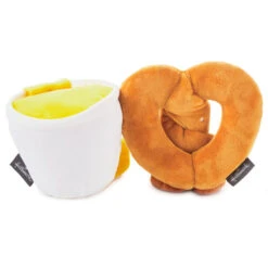 Hallmark Better Together Pretzel And Cheese Dip Magnetic Plush, 5" -Hallmark Store Better Together Pretzel and Cheese Dip Magnetic Plush 1KID2093 03