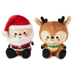 Hallmark Better Together Santa And Reindeer Magnetic Plush Pair, 5.75" 10 Hallmark Better Together Santa And Reindeer Magnetic Plush Pair, 5.75" -Hallmark Store Better Together Santa and Reindeer Magnetic Plush 1KCX2011 03