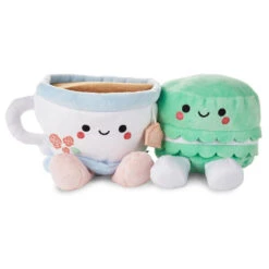 Hallmark Better Together Teacup And Macaron Cookie Magnetic Plush Pair, 3.5"