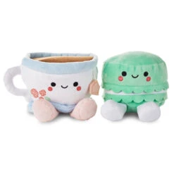 Hallmark Better Together Teacup And Macaron Cookie Magnetic Plush Pair, 3.5" -Hallmark Store Better Together Teacup and Macaron Magnetic Plush 1KID1806 03