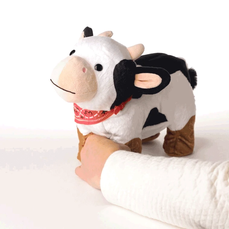 Hallmark Spotted Cow In Boots Plush With Sound And Motion, 9" 4 Hallmark Spotted Cow In Boots Plush With Sound And Motion, 9" - Image 2