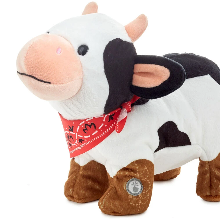 Hallmark Spotted Cow In Boots Plush With Sound And Motion, 9" 6 Hallmark Spotted Cow In Boots Plush With Sound And Motion, 9" - Image 4