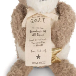 Demdaco G.O.A.T. Goat Stuffed Animal, 9" -Hallmark Store Brown and White Goat Stuffed Animal 5004701292 03