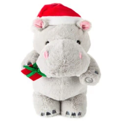 Hallmark Musical Christmas Hippo Plush With Motion, 11"
