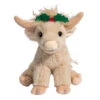 Douglas Laddie Holiday Highland Cow Plush, 9" -Hallmark Store Cow Plush Toy With Garland Headband 15907 01