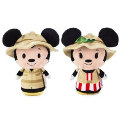Hallmark Itty Bittys® Walt Disney World 50th Anniversary Jungle Cruise Mickey And Minnie Plush, Set Of 3 -Hallmark Store Disney Jungle Cruise Boat Mickey and Minnie itty bittys 1KDD2118 03
