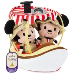 Hallmark Itty Bittys® Walt Disney World 50th Anniversary Jungle Cruise Mickey And Minnie Plush, Set Of 3 -Hallmark Store Disney Jungle Cruise Boat Mickey and Minnie itty bittys 1KDD2118 05