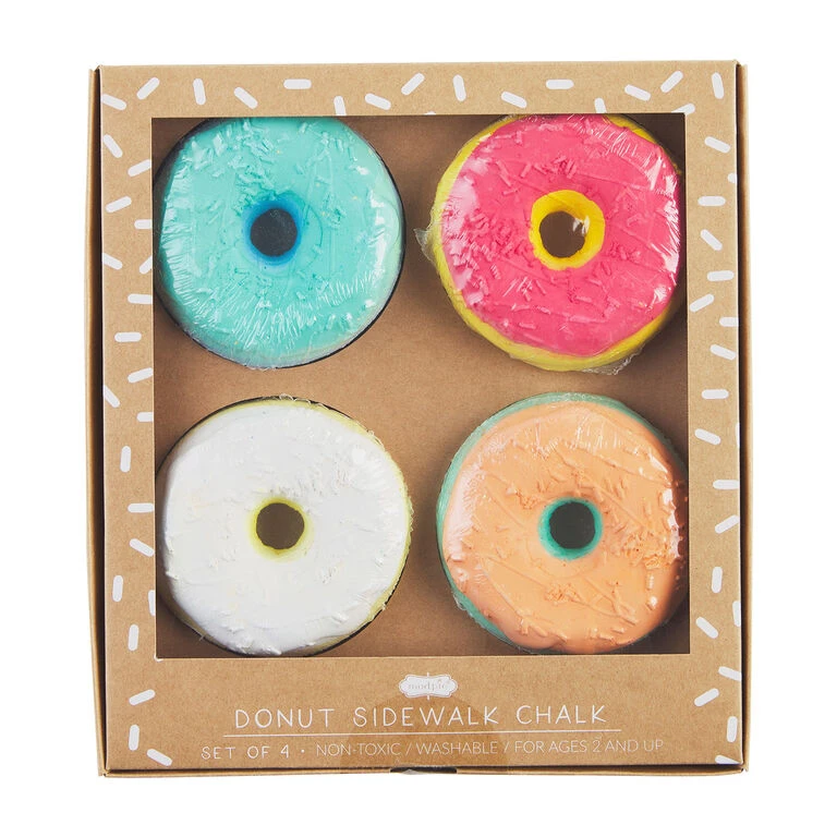 Mud Pie Donut Washable Sidewalk Chalk, 4 Pieces 3 Mud Pie Donut Washable Sidewalk Chalk, 4 Pieces