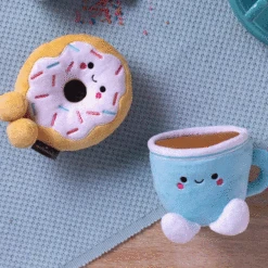 Hallmark Better Together Donut And Coffee Magnetic Plush, 5" -Hallmark Store Donut and Coffee Magnetic Plush 1KID2092 02