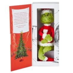 Hallmark Dr. Seuss's How The Grinch Stole Christmas!™ Poseable Grinch Plush, 10" 16 Hallmark Dr. Seuss's How The Grinch Stole Christmas!™ Poseable Grinch Plush, 10" -Hallmark Store Fabric and Wire Poseable Grinch Stuffed Animal 1XKT5559 07