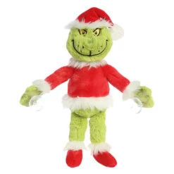 Aurora Stuck On You Dr. Seuss's Santa Grinch Plush, 12" -Hallmark Store Grinch Santa Stuffed Animal With Suction Cups 15259 03