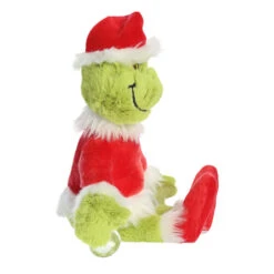 Aurora Stuck On You Dr. Seuss's Santa Grinch Plush, 12" -Hallmark Store Grinch Santa Stuffed Animal With Suction Cups 15259 04