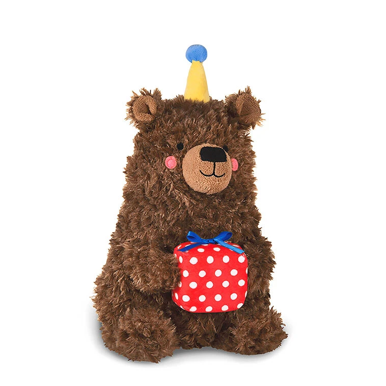 Hallmark Happy Day Bear Magnetic Plush With Present, 12" 3 Hallmark Happy Day Bear Magnetic Plush With Present, 12"