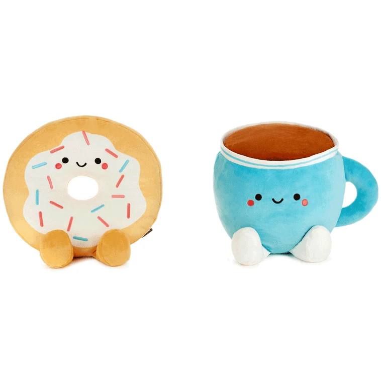 Hallmark Large Better Together Donut And Coffee Magnetic Plush Pair, 12" 4 Hallmark Large Better Together Donut And Coffee Magnetic Plush Pair, 12" - Image 2