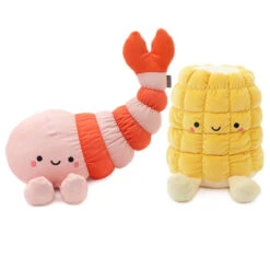 Hallmark Large Better Together Jumbo Shrimp And Corn Magnetic Plush Pair, 17" -Hallmark Store Large Better Together Shrimp and Corn Magnetic Plush 1KID1808 03
