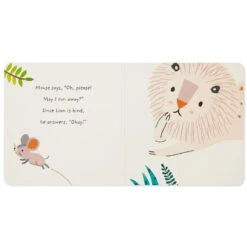 Hallmark The Lion And The Mouse Board Book And Lion Lovey Blanket Set -Hallmark Store Lion Lovey Blanket Lion Mouse Kindness Board Book Set 1BBY4783 05