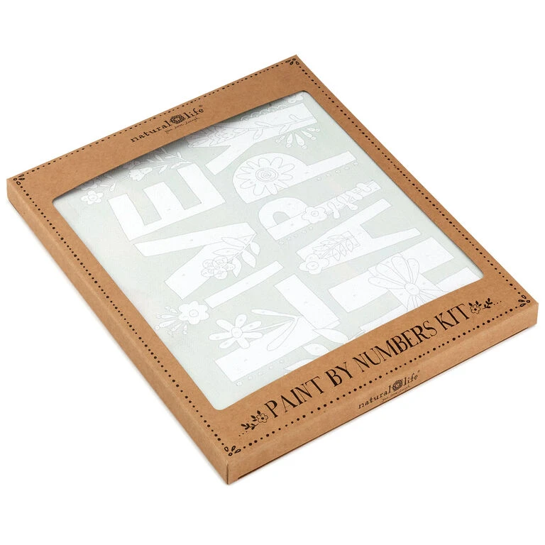 Natural Life Live Happy Paint By Number Wrapped Canvas Kit, 12x10 3 Natural Life Live Happy Paint By Number Wrapped Canvas Kit, 12x10