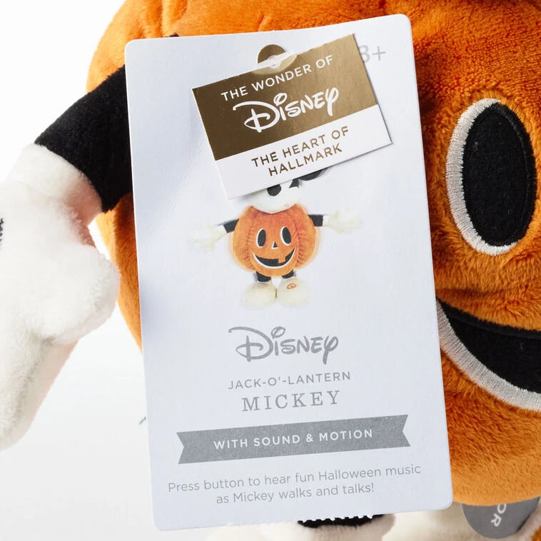 Hallmark Disney Jack-o'-Lantern Mickey Mouse Plush With Sound And Motion, 12.5" 8 Hallmark Disney Jack-o'-Lantern Mickey Mouse Plush With Sound And Motion, 12.5" - Image 6