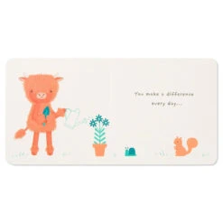 Hallmark MopTops Highland Cow Stuffed Animal With You Make A Difference Board Book -Hallmark Store MopTops Plush Cow Stuffed Animal Board Book 1KID1537 06