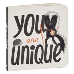 Hallmark MopTops Skunk Stuffed Animal With You Are Unique Board Book -Hallmark Store MopTops Plush Skunk Stuffed Animal and Board Book 1KID2082 04