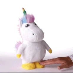 Hallmark Meh Unicorn Plush With Sound And Motion, 12.5" -Hallmark Store Musical Dancing Unicorn With Rainbow Horn Plush Toy 1KID3031 02