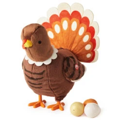 Hallmark Gobblin' Egg-Laying Turkey Plush With Sound And Motion, 12"