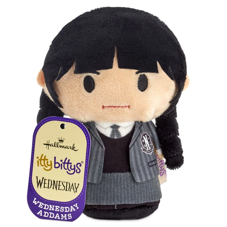 Hallmark Itty Bittys® Wednesday Addams Plush 4 Hallmark Itty Bittys® Wednesday Addams Plush - Image 2