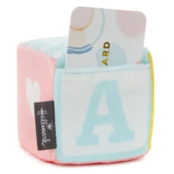 Hallmark Store 12 Hallmark Store -Hallmark Store Plush Baby Block Gift Card Holder With Pocket 1KGC1006 02