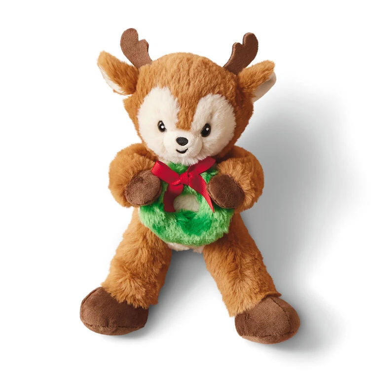 Hallmark Reindeer With Wreath Plush, 6" 3 Hallmark Reindeer With Wreath Plush, 6"