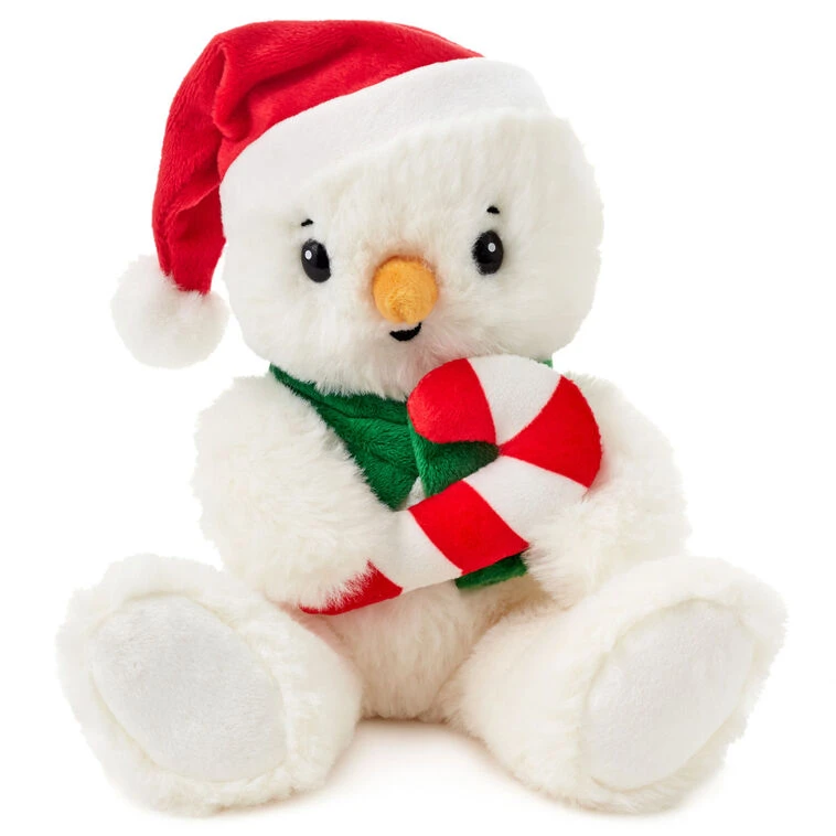 Hallmark Snowman With Candy Cane Plush, 6" 3 Hallmark Snowman With Candy Cane Plush, 6"