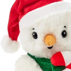 Hallmark Snowman With Candy Cane Plush, 6" 8 Hallmark Snowman With Candy Cane Plush, 6" -Hallmark Store Plush Snowman Holding Plush Candy Cane 1KCX3010 03