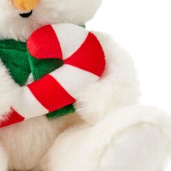 Hallmark Snowman With Candy Cane Plush, 6" 9 Hallmark Snowman With Candy Cane Plush, 6" -Hallmark Store Plush Snowman Holding Plush Candy Cane 1KCX3010 04