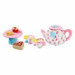 Mud Pie Plush Tea Party Toy Set, 7 Pieces
