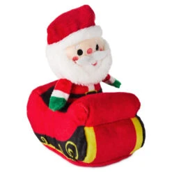 Hallmark Santa In Sleigh Zip-Along Plush Toy -Hallmark Store Plush ZipAlong Toy of Santa in Sleigh 1KCX3011 04
