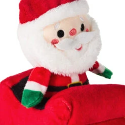 Hallmark Santa In Sleigh Zip-Along Plush Toy -Hallmark Store Plush ZipAlong Toy of Santa in Sleigh 1KCX3011 05