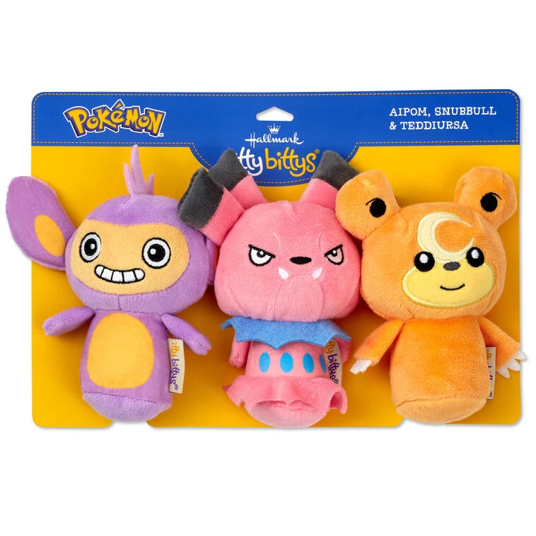 Hallmark Itty Bittys® Pokémon Snubbull, Teddiursa And Aipom Plush, Set Of 3 8 Hallmark Itty Bittys® Pokémon Snubbull, Teddiursa And Aipom Plush, Set Of 3 - Image 6