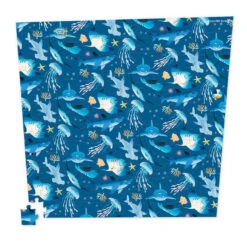 Crocodile Creek Shark Reef Almost Impossible 144-Piece Puzzle 5 Crocodile Creek Shark Reef Almost Impossible 144-Piece Puzzle -Hallmark Store Sharks and Fish Blue Almost Impossible 144Piece Puzzle 28303 02