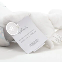 Hallmark Peanuts® 75th Anniversary Floppy Snoopy Plush, 11" -Hallmark Store Silver and White Floppy Snoopy Stuffed Animal 1PAJ4701 06