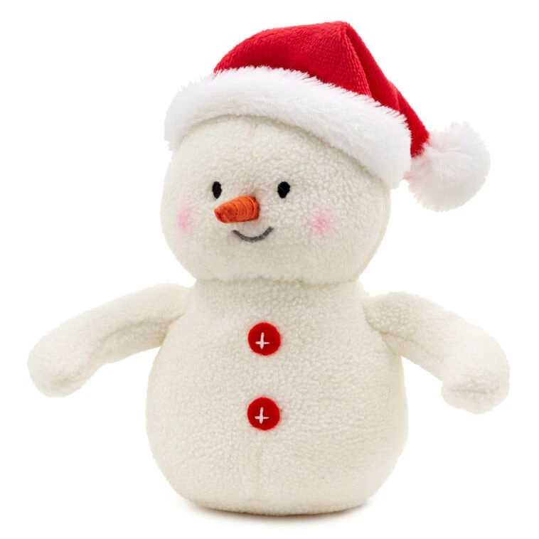 Hallmark Snowman In Santa Hat Plush Gift Card Holder, 5" 5 Hallmark Snowman In Santa Hat Plush Gift Card Holder, 5" - Image 3