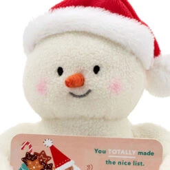 Hallmark Snowman In Santa Hat Plush Gift Card Holder, 5" 9 Hallmark Snowman In Santa Hat Plush Gift Card Holder, 5" -Hallmark Store Snowman in Santa Hat Gift Card Holder Stuffed Animal 1KCX3016 04
